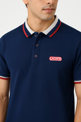 Locast Signature Polo Shirt Navy Blue – Contrast Collar Edition